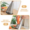 Ciieeo Stainless Steel Vegetable Grater with Wooden Handle - 3-Sided