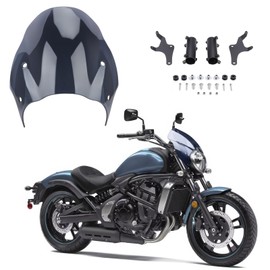 FIASRAC Windshield Windscreen Motorcycle Fairing Compatible for Kawasaki Vulcan S 650 VN650 Cafe SE 650 2015-2024 (Smoke)