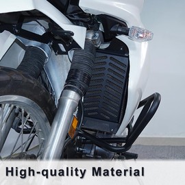 Xitomer Radiator Guards Fit for KLR650 2008 2009 2010 2011 2012 2013 KLR 650 2014 2015 2016 2017 2018 KLR650 Radiator Protector, Radiator Grille Cover Aluminum Alloy (Black)