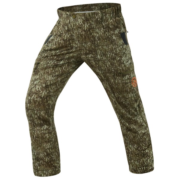 BASSDASH Men’s Lightweight Hunting Pants 4-Way Stretch Breathable Water Resistant