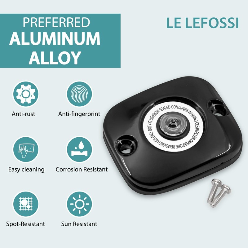LE LEFOSSI Front Brake Master Cylinder Fluid Reservoir Cover Cap