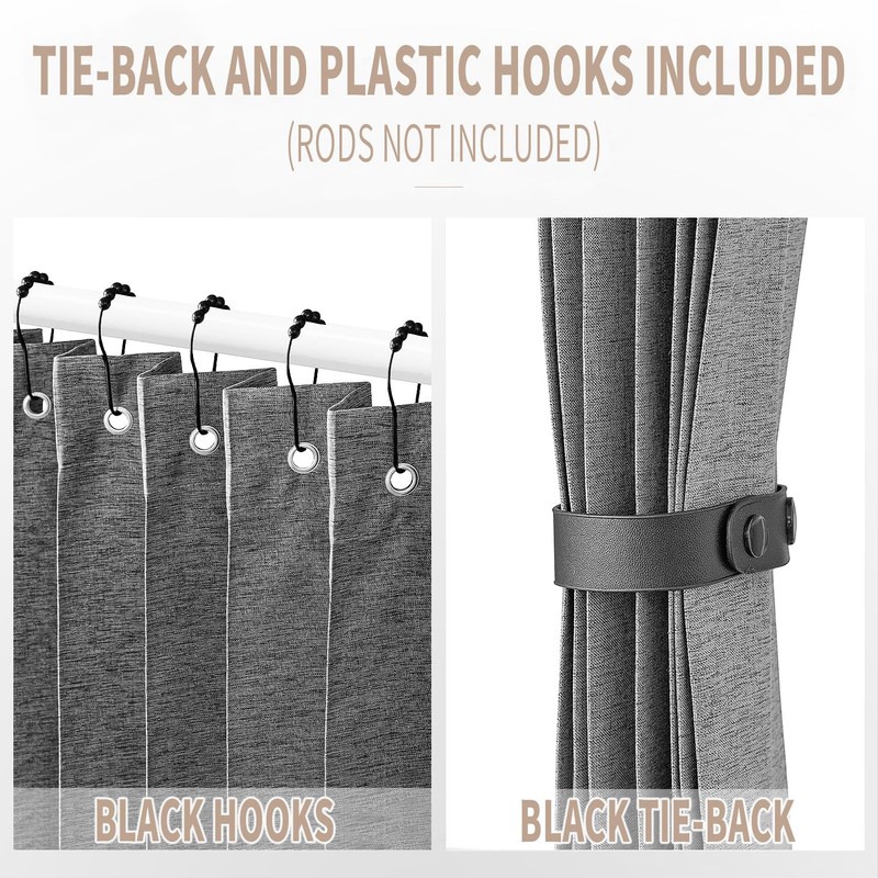 Vatge Closet Curtain for Open Closet, Pleated Folding Curtains for