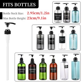 Segbeauty Lotion Dispenser Pump Head, 3 Pack Shower Bottle Pump Replacement, Empty Refillable Bottle Tube Pump Top for Shampoo Conditioner Hand Soap Body Soap Essential Oils Bathroom Kitchen Hotel