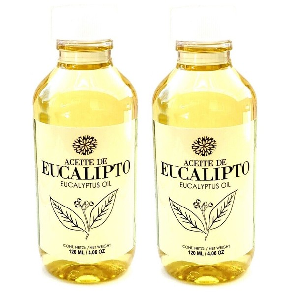Lenico 2  PACK Aceite de Eucalipto Eucalyptus Oil 4.06 oz ea massage aromatherapy scalp
