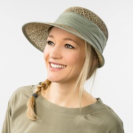 Seeberger Beach Summer Straw Cap Sun Cap Beach Cap (One Size – Blue), blue