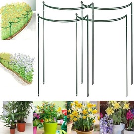 Yivoumi Plant Support Stake 4-Piece Set 35*20cm Flower Support Gardening Stake Plant Support Houseplant Climbing Plant Leafy Plant Support Pole Easy Installation Flower Support Support Shelf Flower