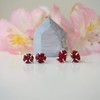 Designs by Nature Gems Raw Ruby Stud Earrings in Sterling