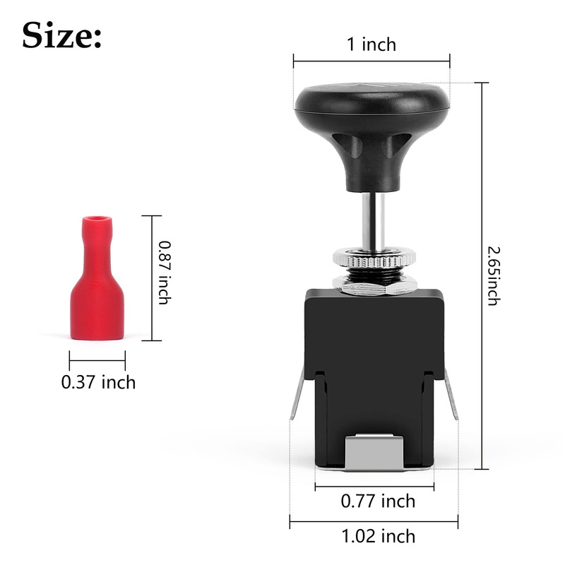 10L0L Universal Golf Cart Headlight Push Pull Switch for EZGO,