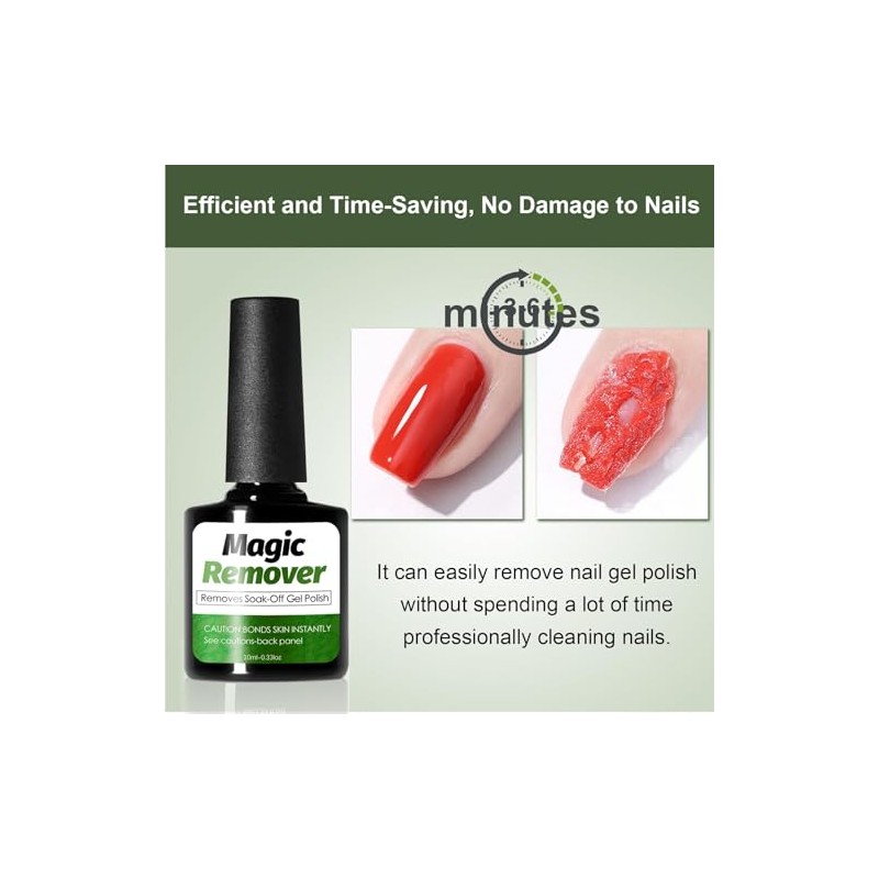 2 Pcs Gel Nail Polish Remover, Easily & Quickly Remove