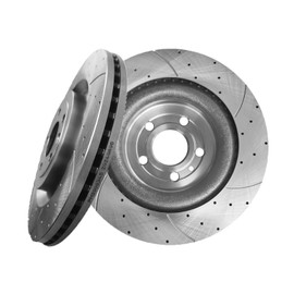 PM Auto Front 352mm Drilled Slotted Brake Disc Rotors For 2013-2019 Ford Flex