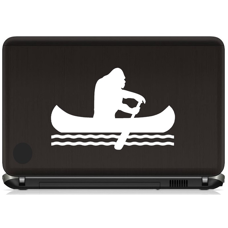 C1155 Bigfoot Sasquatch Canoe Decal Sticker