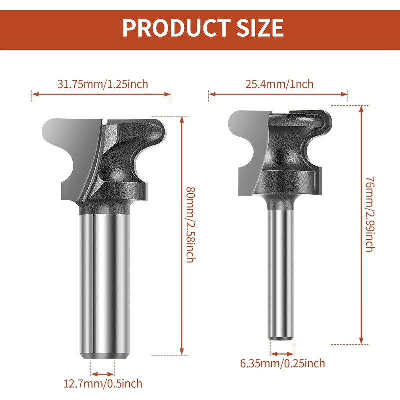 2 Pcs Juice Groove Router Bit Precise Juice Groove Jig