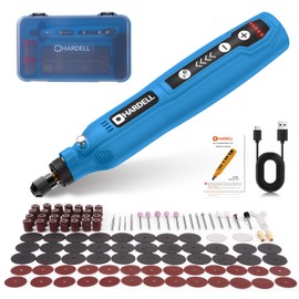 HARDELL Cordless Rotary Tool, 5 Variable Speed Mini Rotary Tool Kit with 69 Accessories, 3.7V Type-C Charging Power Rotary Tool for Engraving, Sanding, Polishing, Carving, Cutting, DIY Crafts