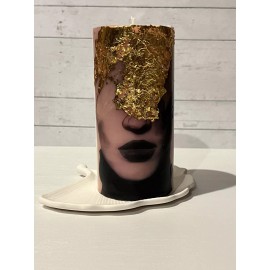 Handmade Decorative handmade pillar Candle With Woman Face Design