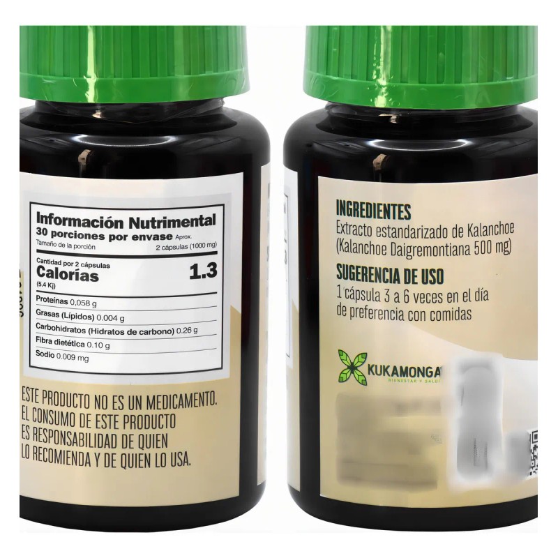 Castao de Indias Kalanchoe 60 Cps Bienestar de Piernas Suplemento