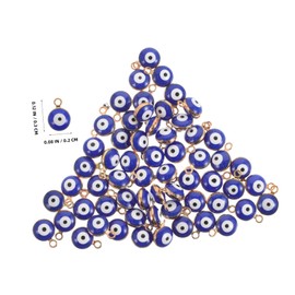 TEHAUX 60pcs Evil Eye Pendants Alloy Charms for DIY Jewelry Making for Bracelets Necklaces and Earrings