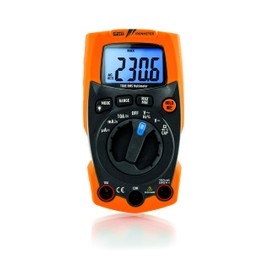 HT Instruments Ultra Resistant TRMS Digital Multimeter up to 600 V AC / DC with Built-In LED Lamp, 1 Piece, Iron Meters