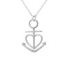 Ginger Lyne Collection Birthday Greeting Card Silver Anchor Heart Necklace