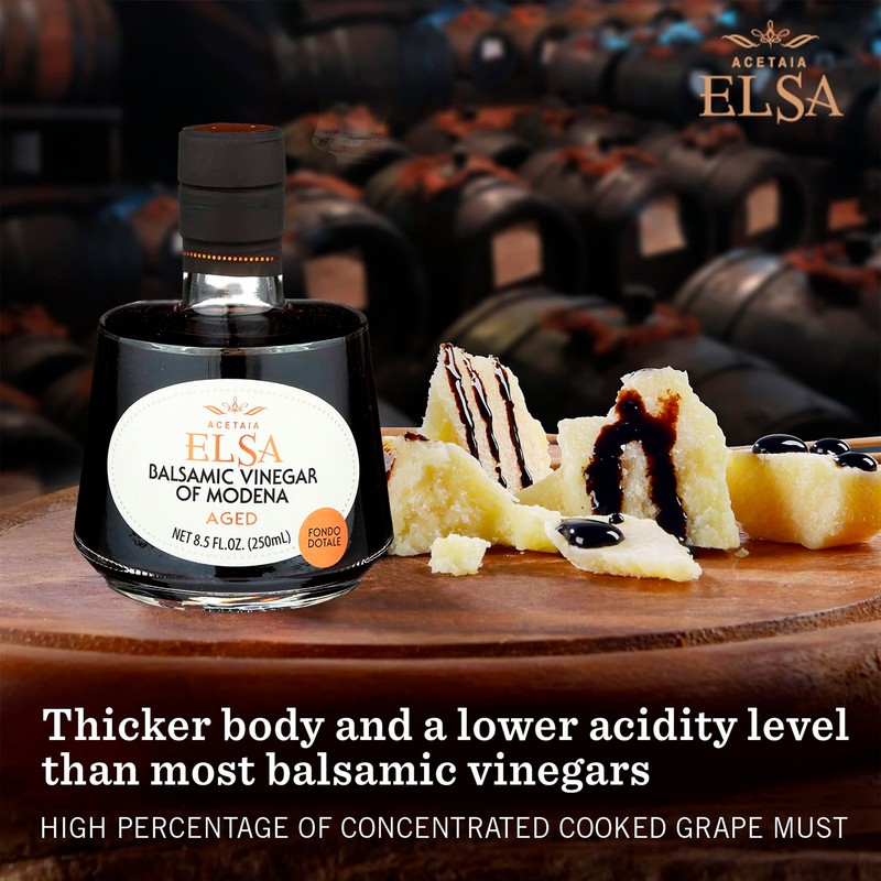Elsa Italian Balsamic Vinegar of Modena Gift Set Includes Carrate