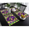 rouihot Mardi Gras Set of 6 Placemats for Dining Table,Gold