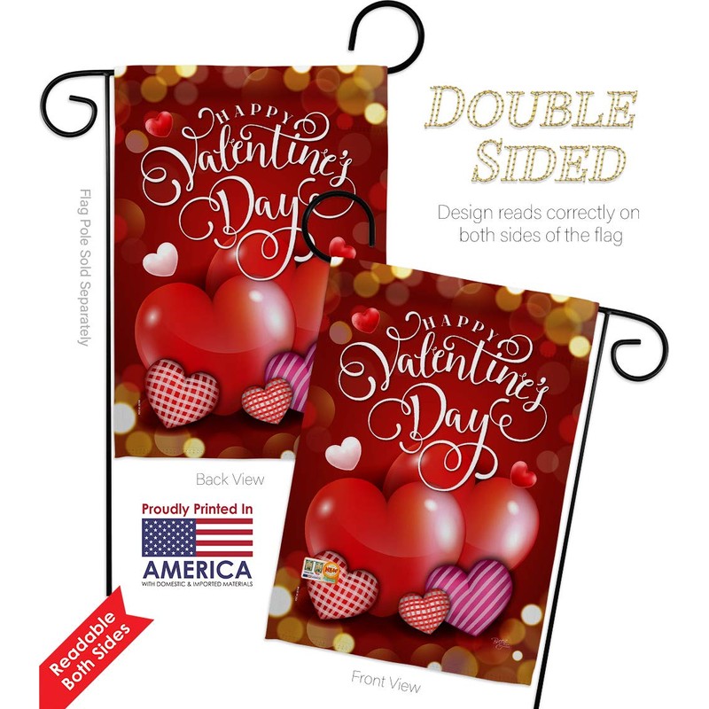 Beloved Valentines Day Garden Flag Springtime Valentine Happy Heart Couple