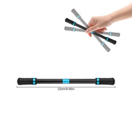 Jagowa 2PCS Rotating Pen,Spinning Ballpoint Pen for Pressure Relief and Gaming - Rolling Finger Rotation - Ideal for Students (Blue/Silver)