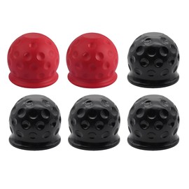 Hitopin Towing Hitch Cover, Towing Hitch Protective Cap, Towing Hitch Protective Cap, Towing Hitch Protective Cap, for Diameter 50 mm Ball Head Couplings, Trailer Car, Truck, RV (Black, Red)