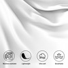 wyewye Single Fitted Sheet, White, 90x190 cm with 40 cm