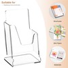 Acrylic Brochure Holder 4x9 Inch,Clear Pamphlet Holder Display Stand for