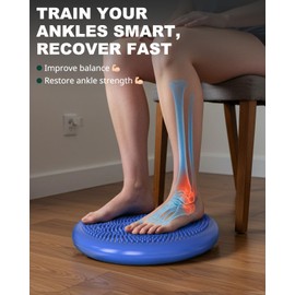 Trideer Wobble Cushion with Inflation Pump - Wiggle Seat for Sensory Kids(Multiple Colors), Balance Disc (Extra Thick)