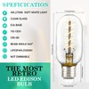 AMDTU Non-dimmable Edison Bulbs 40 Watt 2700K Soft White, Super