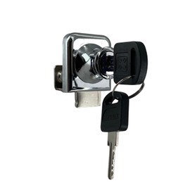 CRL Chrome Plated Lock for 1/4" Cabinet Glass Doors - Keyed Alike