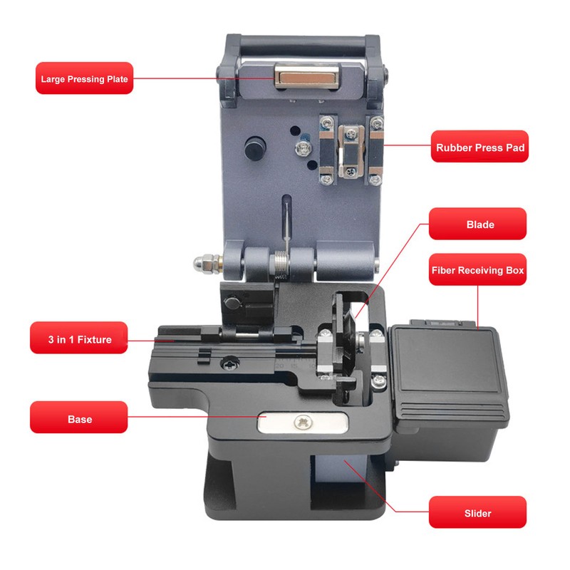 Fiber Cleaver Cold Connection Hot Melting High Accuracy Cutter Cutting
