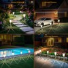 Solar Pathway Lights Outdoor 6 Pcs, Warm White Incandescent Solar