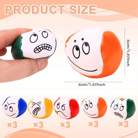 Jonglierball Set für Kinder – 10 Jonglierbälle für Anfänger – Spaßige, kreative Jonglierbälle für Erwachsene – Emoji Design – Perfekt für die Hand-Auge-Koordination
