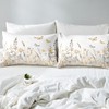 Homemissing Orange Flowers Pattern Duvet Cover Set Single Size for