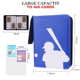 Collectible Trading Card Albums,Collectible Trading Card Protective Sleeves,Card Binder 4-Pocket,400 Pockets Card Case Holder for TCG, Sports Card…