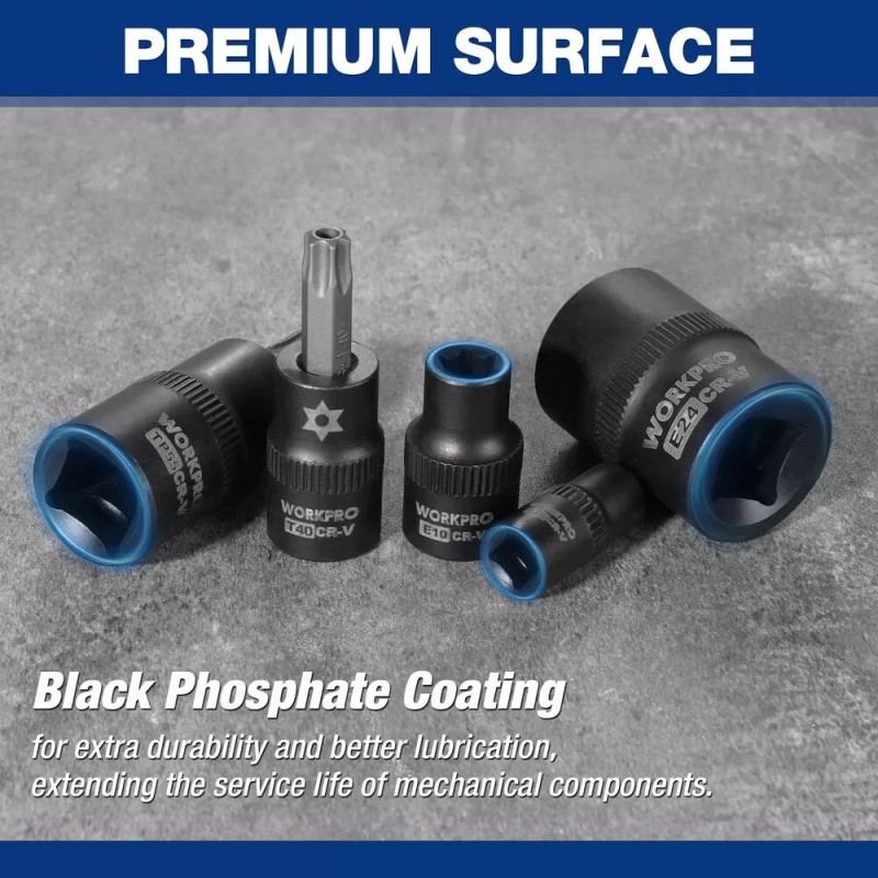 WORKPRO 60-piece Master Torx Bit Socket&Externa