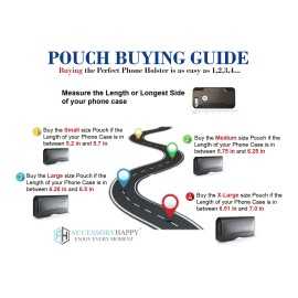 Accessoryhappy AH Premium Men Leather Cell Phone Hip Carrier Clip Holster with Belt Loop Cas...