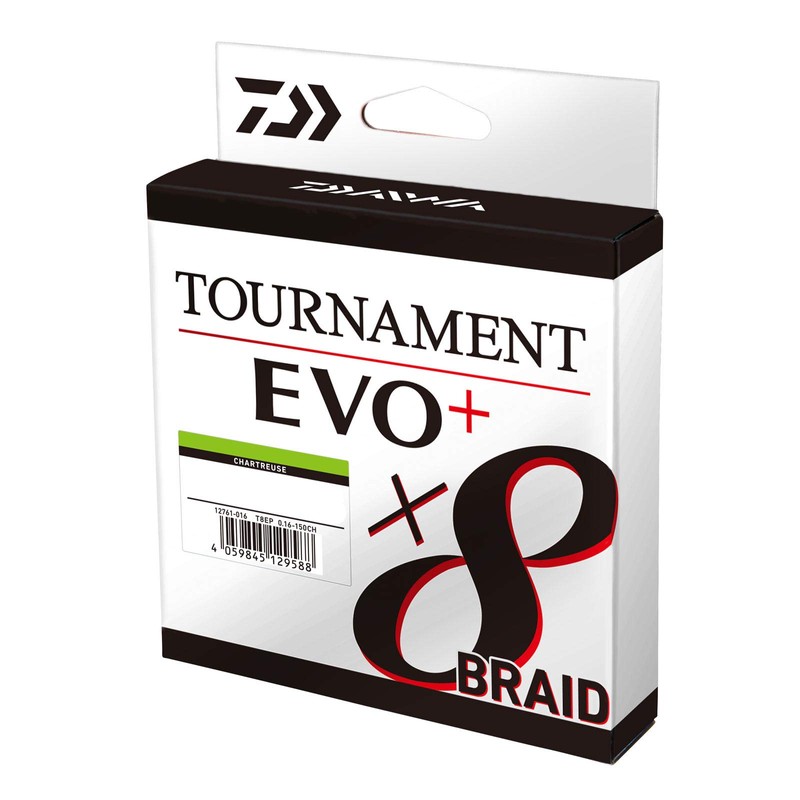 Daiwa Tournament x8 Braid Evo+, Chartreuse - TK18.0 kg -