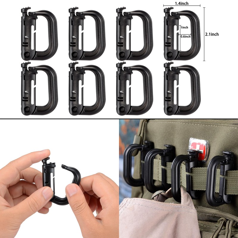 BOOSTEADY Pack of 36 Tactical Backpack Belt D-Ring Grimloc Locking