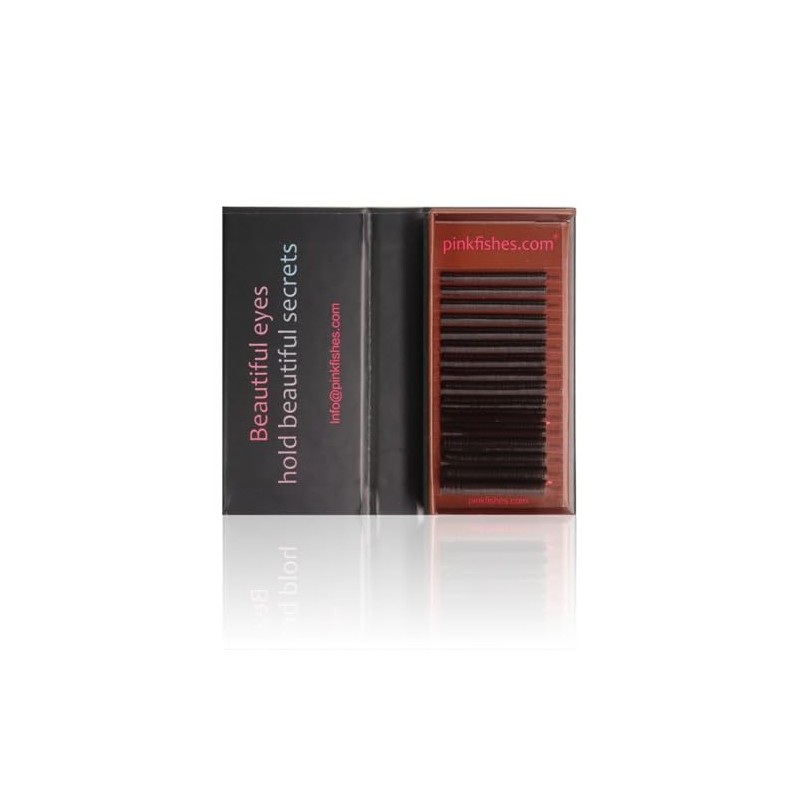 Pinkfishes Easy Fan D0.05 Dark Brown Lash Trays - Professional
