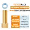 SUNGATOR Brass Pipe Fitting, 1/2-Inch Male x 1/2-Inch Female Pipe