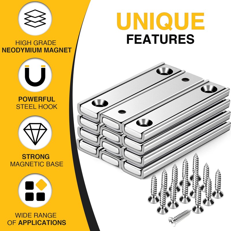 DIYMAG Strong Neodymium Rectangular Magnets 4Pack, 2.36" x 0.53" x