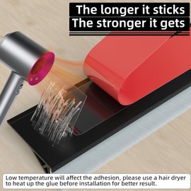 39”X2 Under Door Draft Stopper with Brush,Bottom of Door Sweeps for Exterior & Interior,Gap Filler Sound Blocker Seal Strip,Draft Guard Dust Stopper(Black)