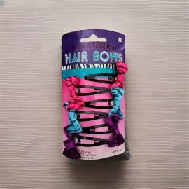 Fierce And Fabulous Hair Bows For Girls Neon Pink Blue Purple Fierce And Fabulous 3 Pair Pop Clips