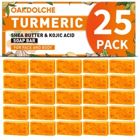 25Pcs 80g Turmeric Kojic Acid Soap Gift Set, Individually Wrapped
