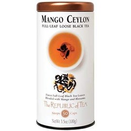 The Republic of Tea Black Full-Leaf Loose Tea (Mango Ceylon Black, 3.5 oz Refill Bag)