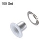 sourcing map 100set Grommets Kit Metal Eyelets 3mm 1/8" Hole