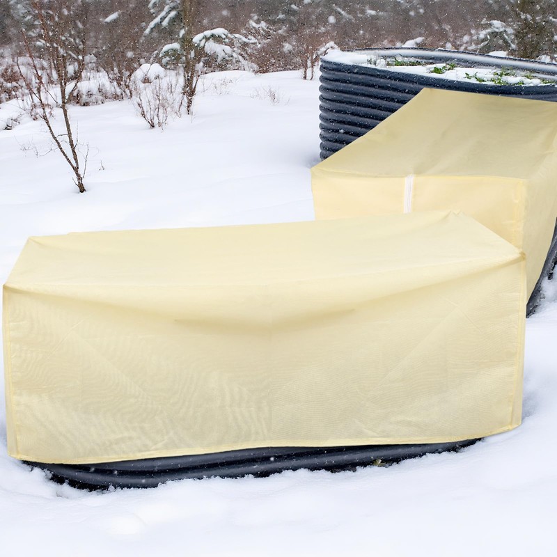 Ribbonlic 2 Pcs 49.6" x 20" Raised Garden Bed Cover